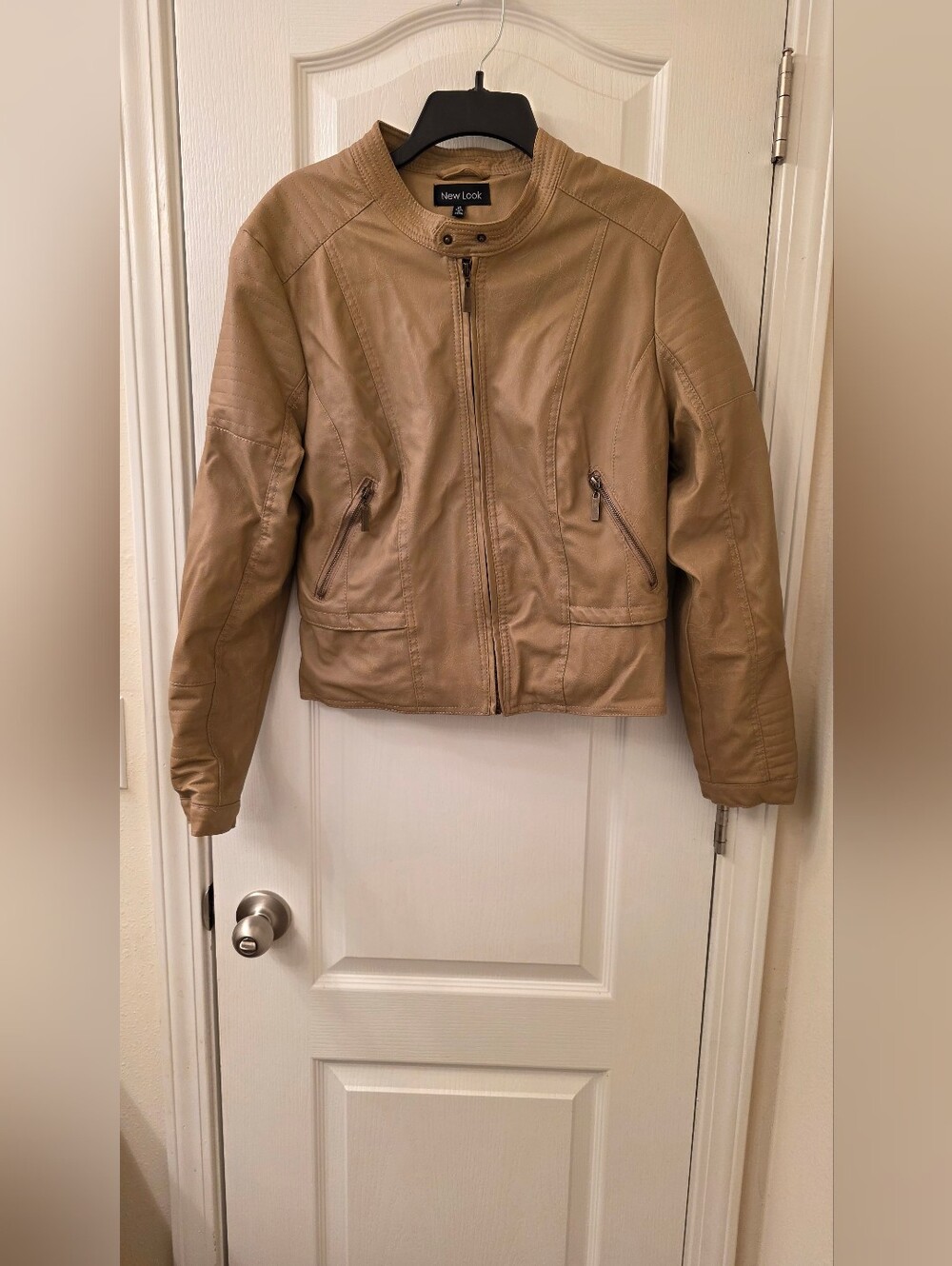 Women's New Look Tan Faux Leather Jacket